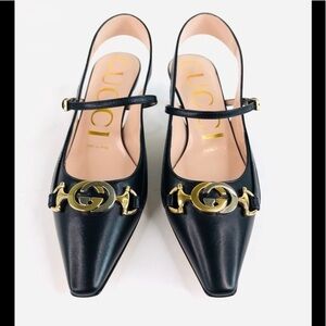 Gucci Zumi Malaga GG Interlocking Kitten Heel Pump
